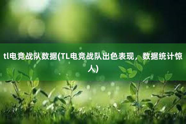 tl电竞战队数据(TL电竞战队出色表现，数据统计惊人)