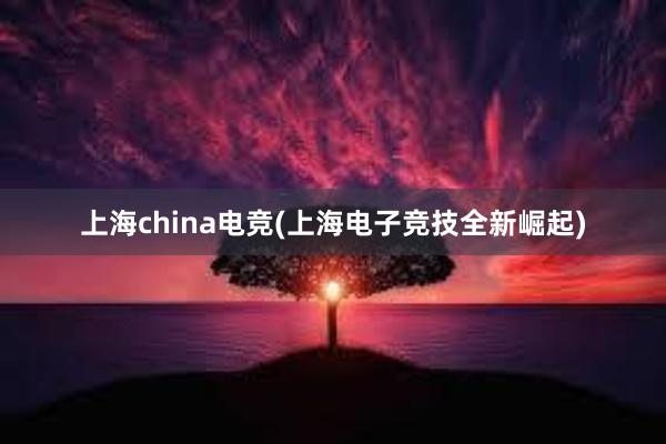 上海china电竞(上海电子竞技全新崛起)