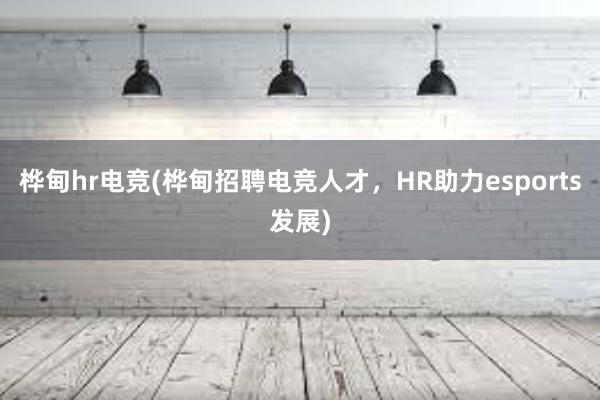 桦甸hr电竞(桦甸招聘电竞人才，HR助力esports发展)