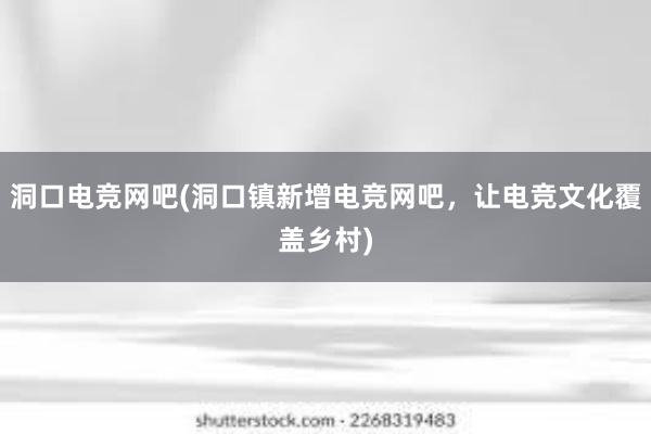 洞口电竞网吧(洞口镇新增电竞网吧，让电竞文化覆盖乡村)