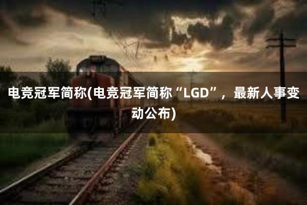 电竞冠军简称(电竞冠军简称“LGD”，最新人事变动公布)