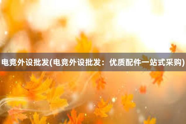 电竞外设批发(电竞外设批发：优质配件一站式采购)