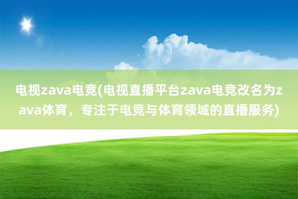 电视zava电竞(电视直播平台zava电竞改名为zava体育，专注于电竞与体育领域的直播服务)