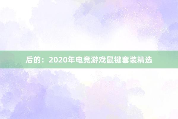 后的：2020年电竞游戏鼠键套装精选