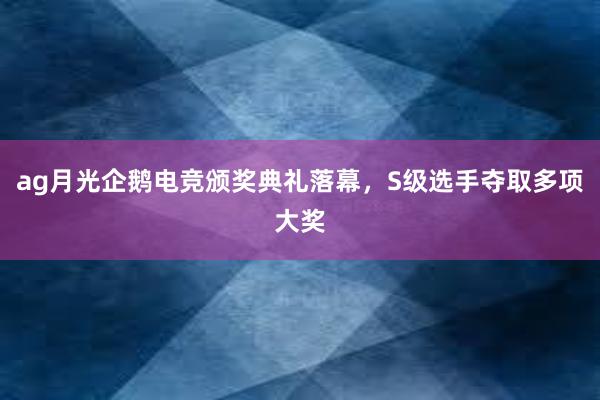 ag月光企鹅电竞颁奖典礼落幕，S级选手夺取多项大奖