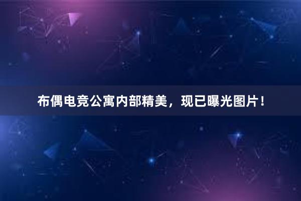 布偶电竞公寓内部精美，现已曝光图片！