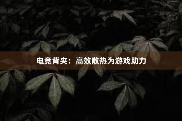 电竞背夹：高效散热为游戏助力